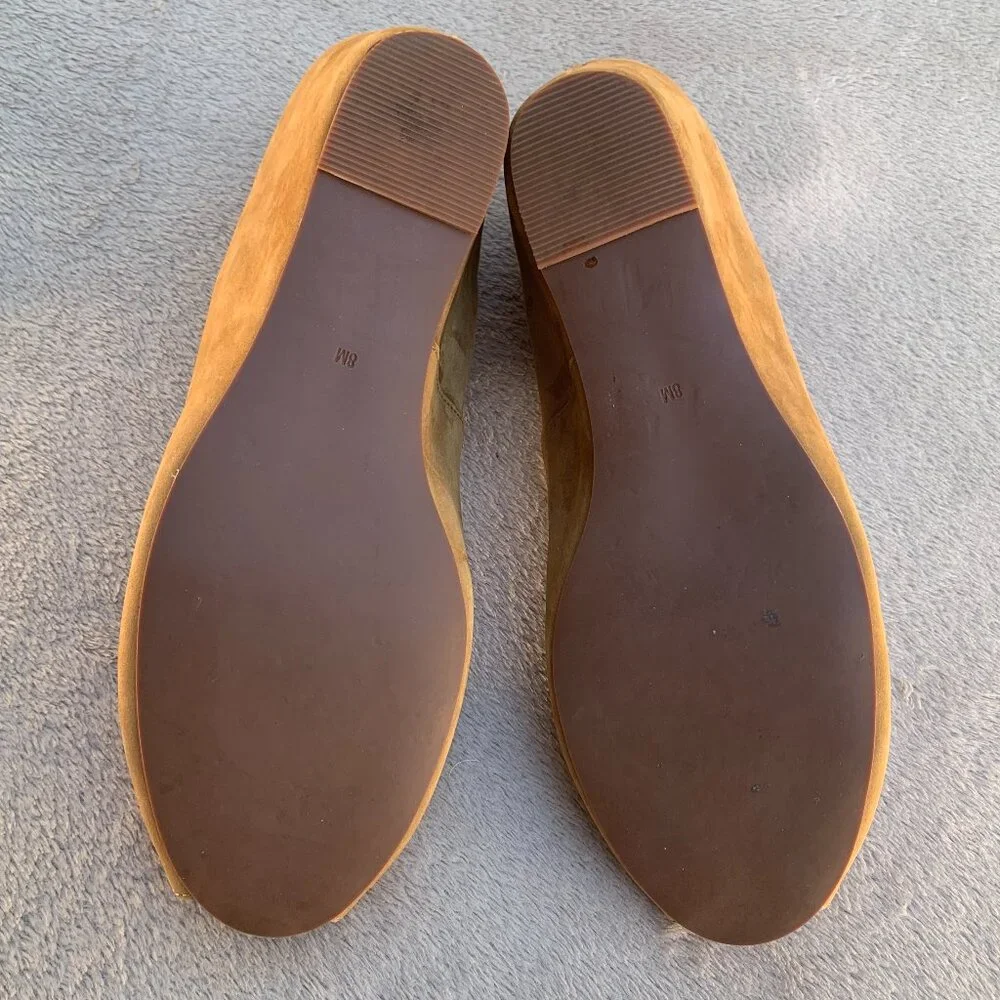 Jeffrey Campbell Regina Hanava Suede Peep Toe Hidden Wedges Sz8